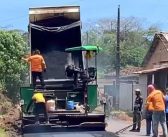 Novo asfalto chegando à vila de Araquaim!