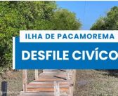 Desfile cívico na ilha de Pacamorema